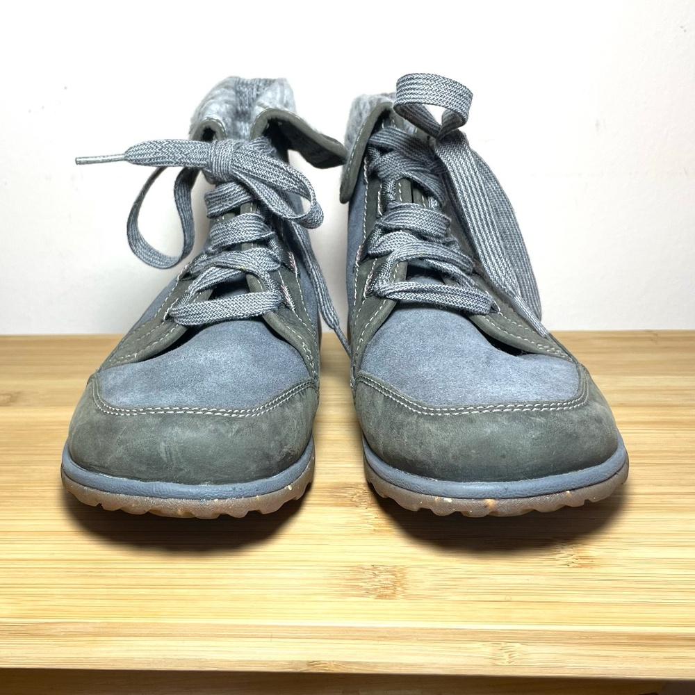 Chaco Barbary Castle Rock Waterproof Leather Wool Fold Down Collar Boots Booties - Picture 5 of 10